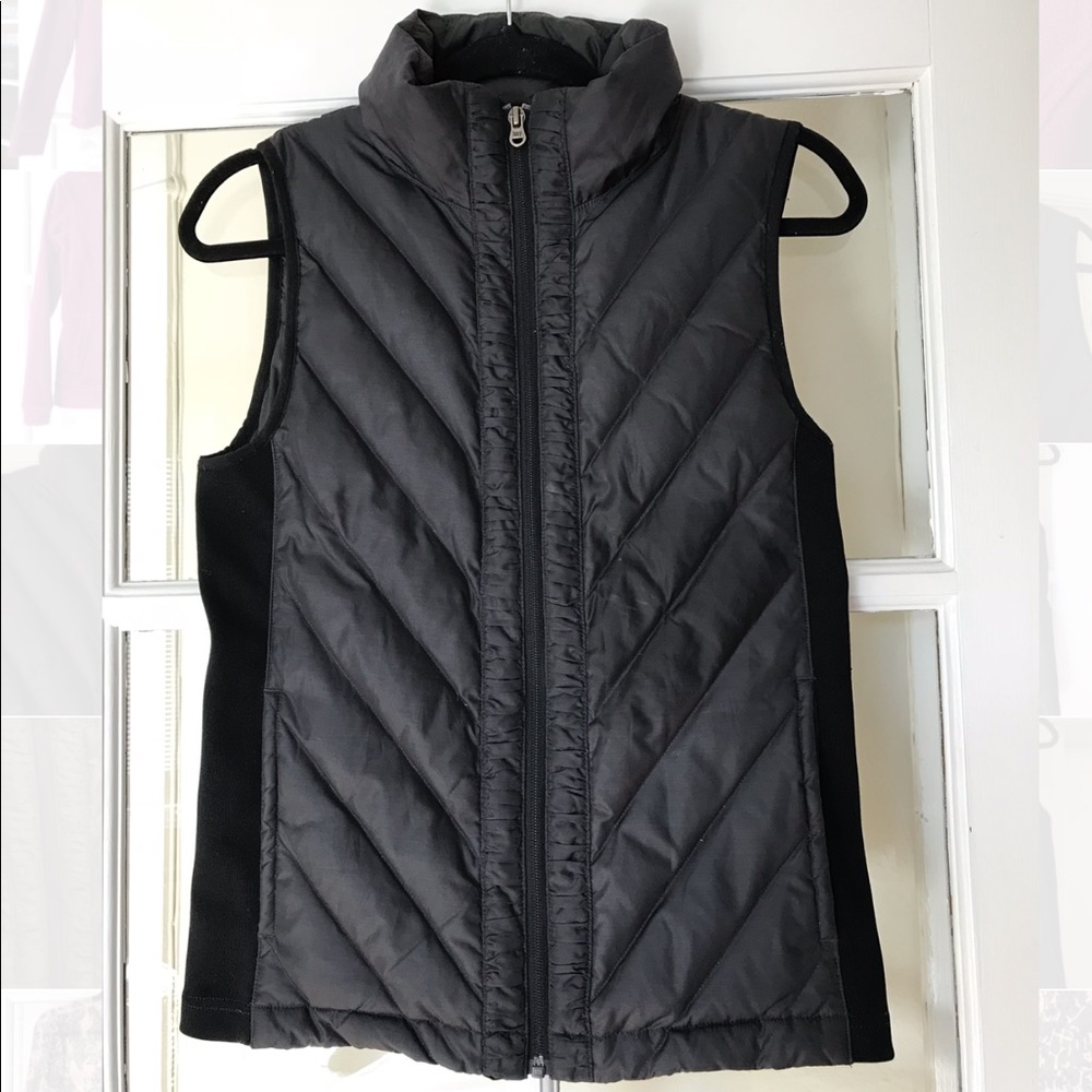 Lucy Black Puffer Vest, Size XS